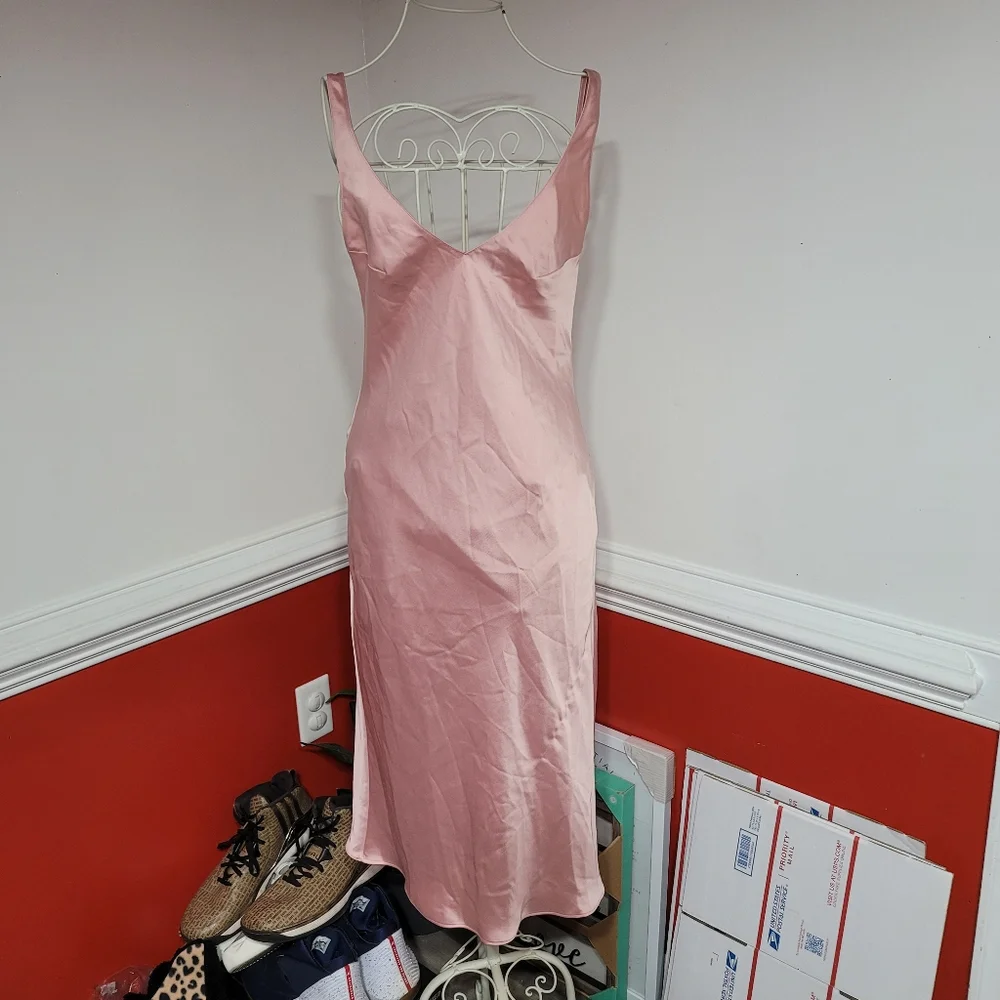 open lace back dress Vintage Victoria's Secret pink Babydoll slip dress size: S – Angelic Splash main image 0